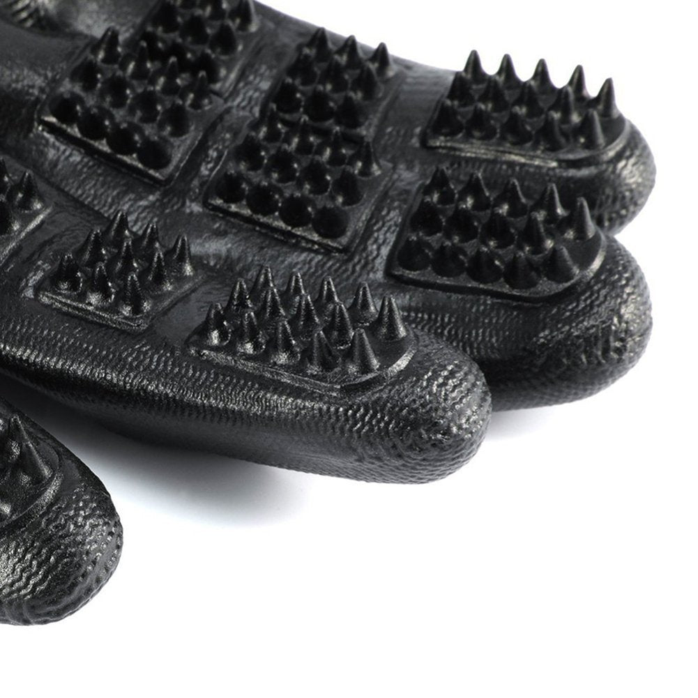 Pet Grooming Massage Gloves for Bathing and De-shedding